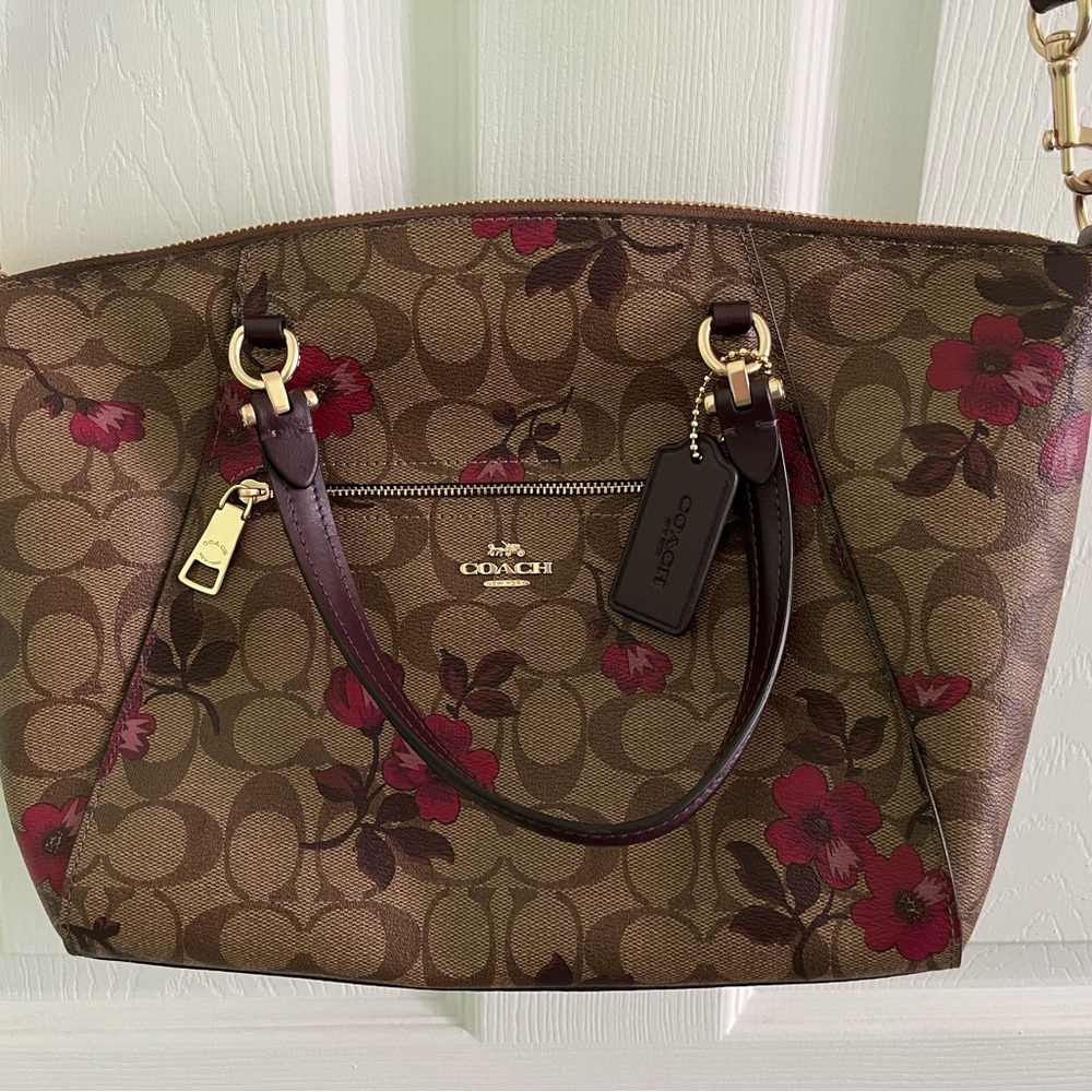 Coach crossbody with flower print
